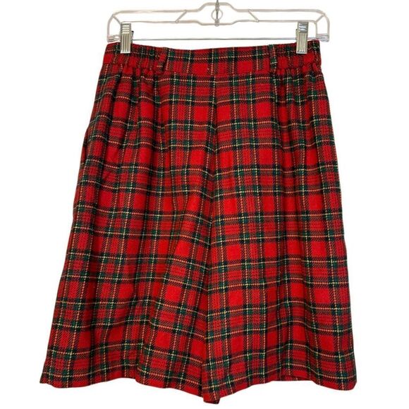 Norton McNaughton Shorts Suit 2 Pcs Blazer/Shorts Red/Green Tartan Sz. 8 Vtg - Picture 10 of 15